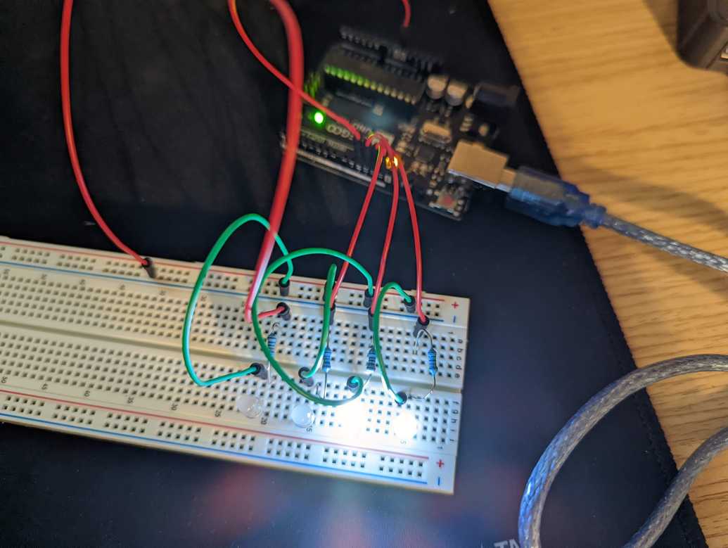 My LEDs incorrectly representing the number 10 in binary